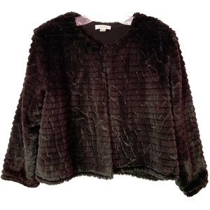 Calvin Klein Black Faux Fur Jacket